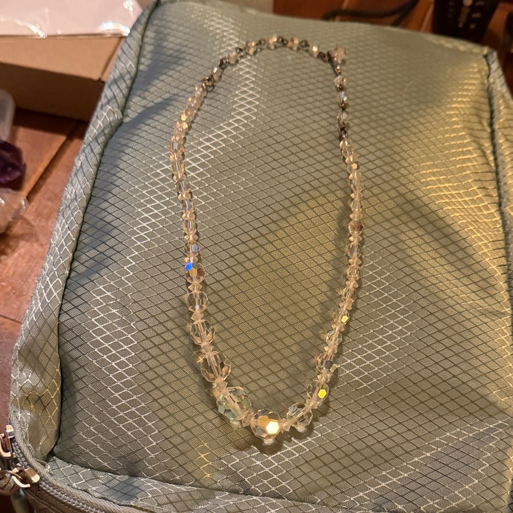 Vintage Elegant Crystal OBE Beaded Necklace